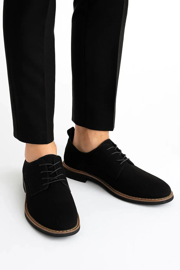 Oxfords met suede leren bovenwerk