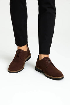 Oxfords met suede leren bovenwerk