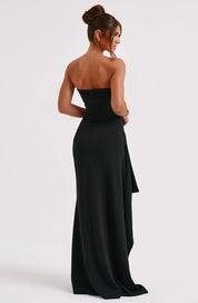 Stijlvolle Off-Shoulder Maxi Jurk met Hoge Split - Ayla