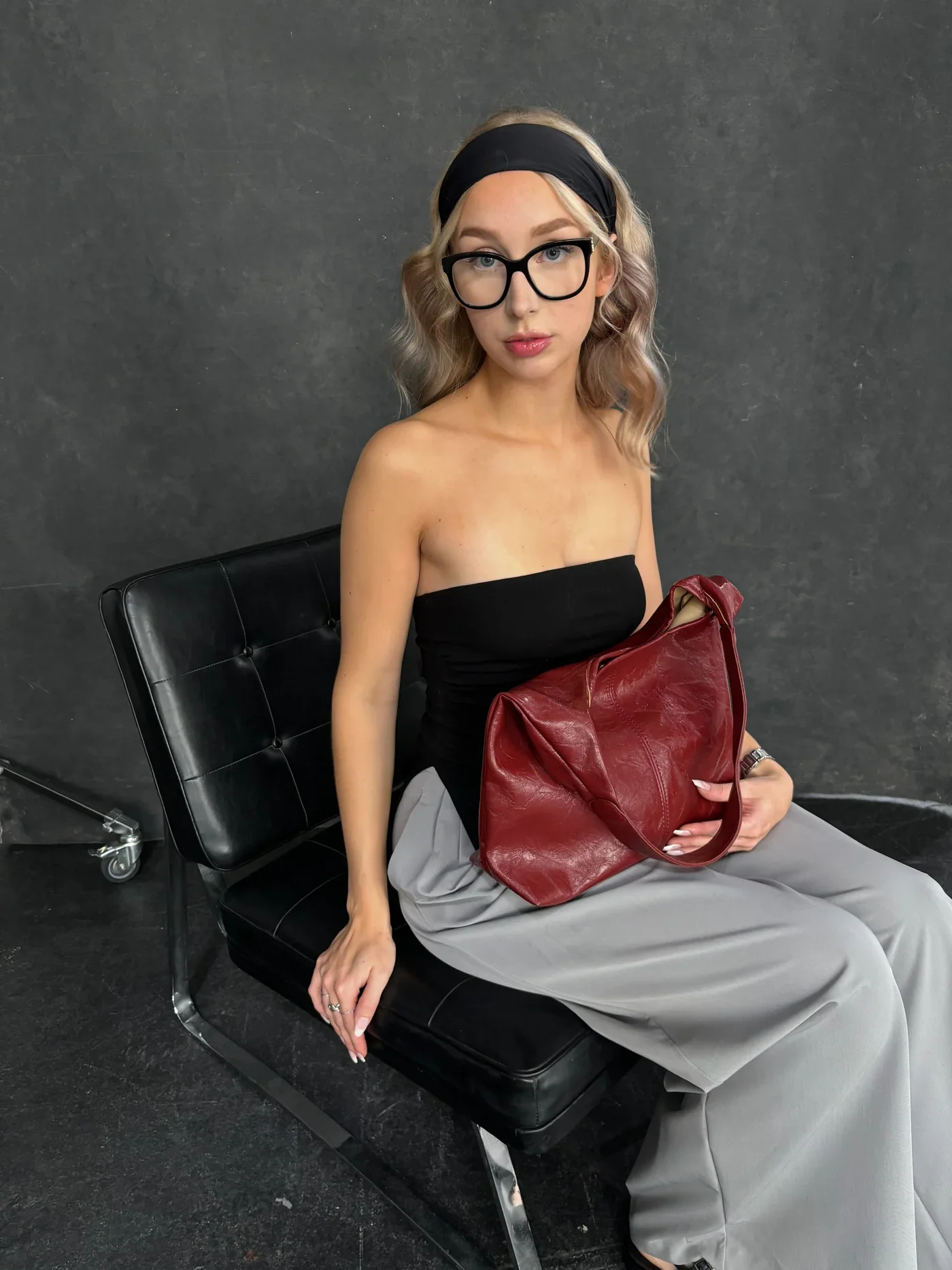 Milena - Grote Leren Schoudertas voor Dames afbeelding 2
