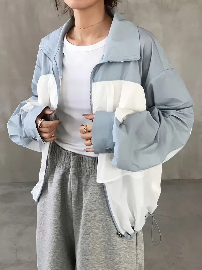 Track jacket met capuchon
