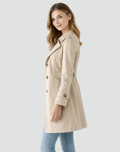 Trenchcoat slim fit met ceintuur