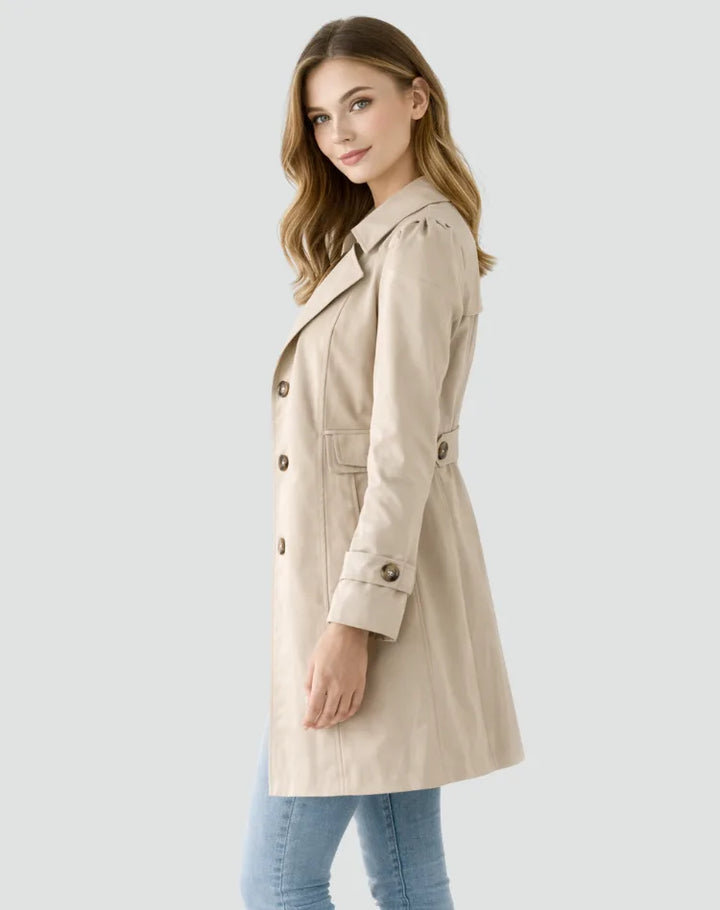 Trenchcoat slim fit met ceintuur
