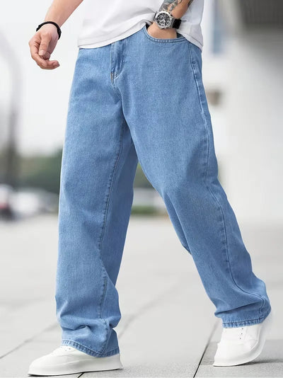 Straight jeans met mid-rise