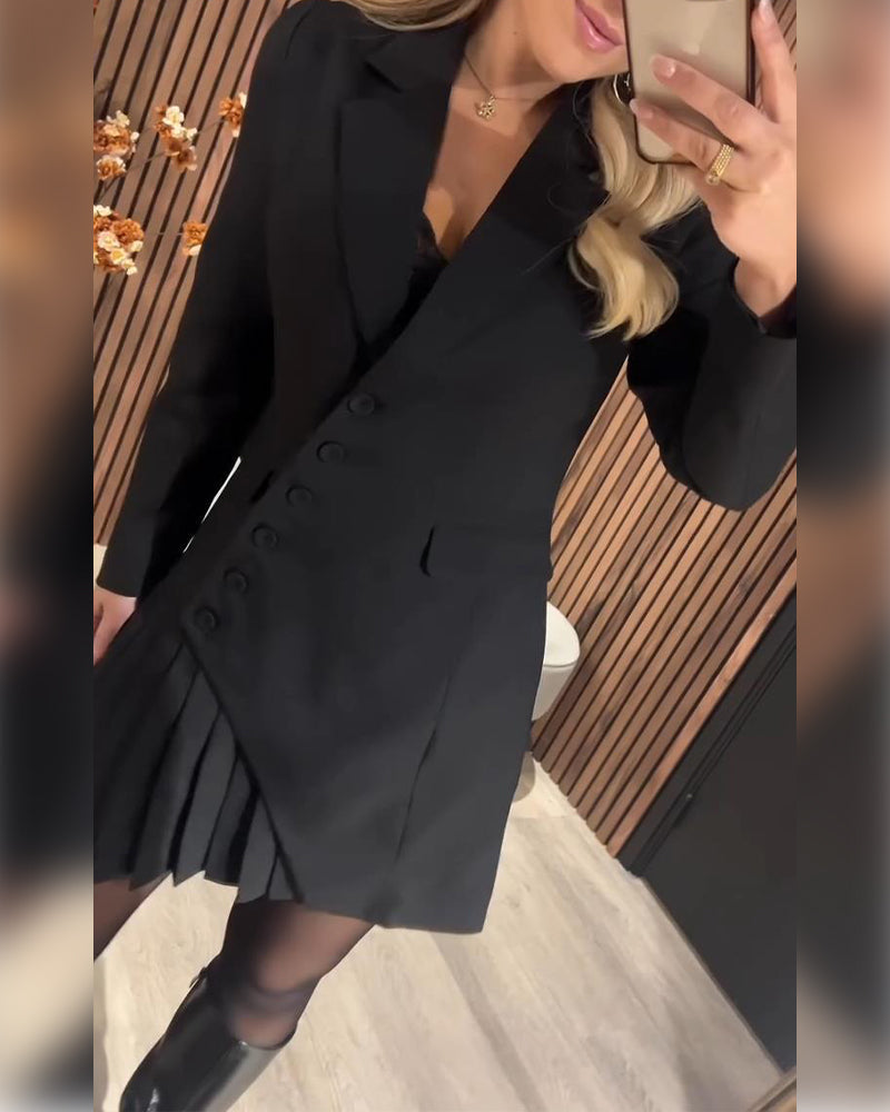 Effen Blazerjurk met Reverskraag