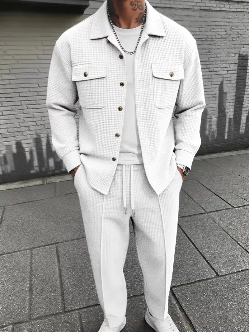 Lounge set met button-up cardigan