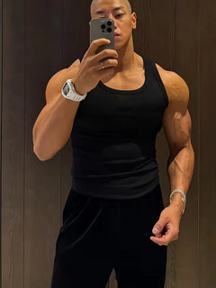 Tanktop slim fit ribbed