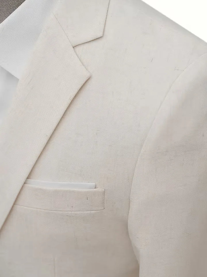Linnen colbert slim fit