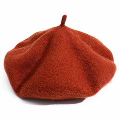 Becka | Stijlvolle & veelzijdige wollen baret in de kleur Caramel voor dames in Heritage stijl ideaal voor de winter