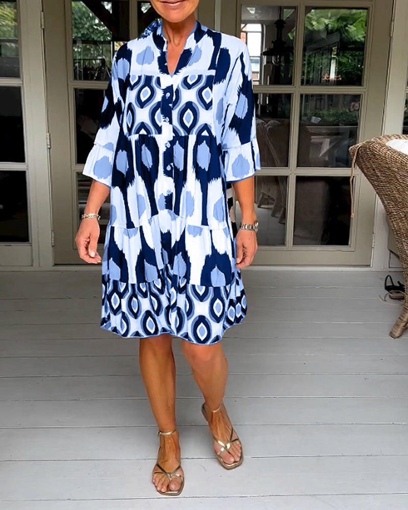 4 mouwen in de kleur Blauw voor dames in stijl ideaal voor de lente.