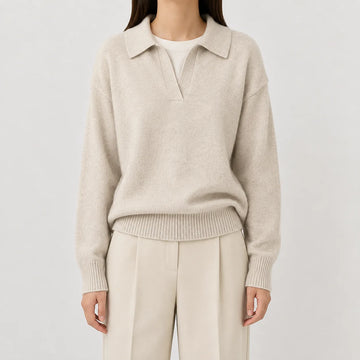 Sweater met V-hals en lange mouwen