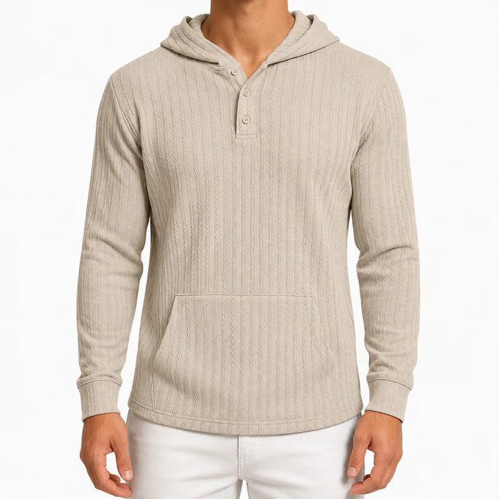 Hoodie met textuur en capuchon
