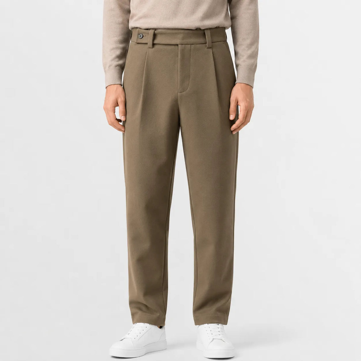 Loose fit jeans met corduroy textuur