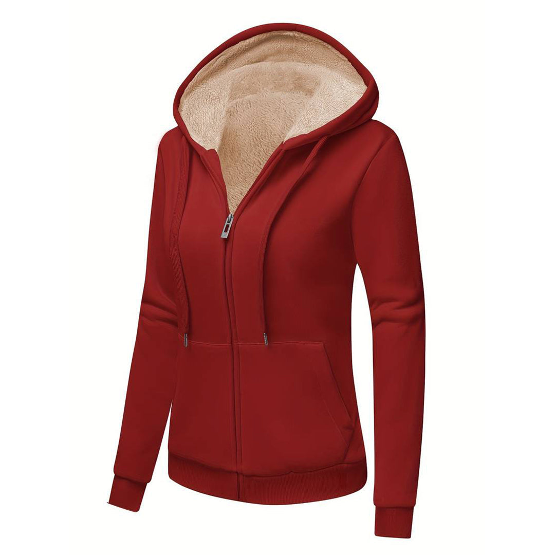 Bente | Elegant Dames Sweatshirt met Koordjes in de kleur Rood voor dames in Casual stijl geschikt voor alle seizoenen.