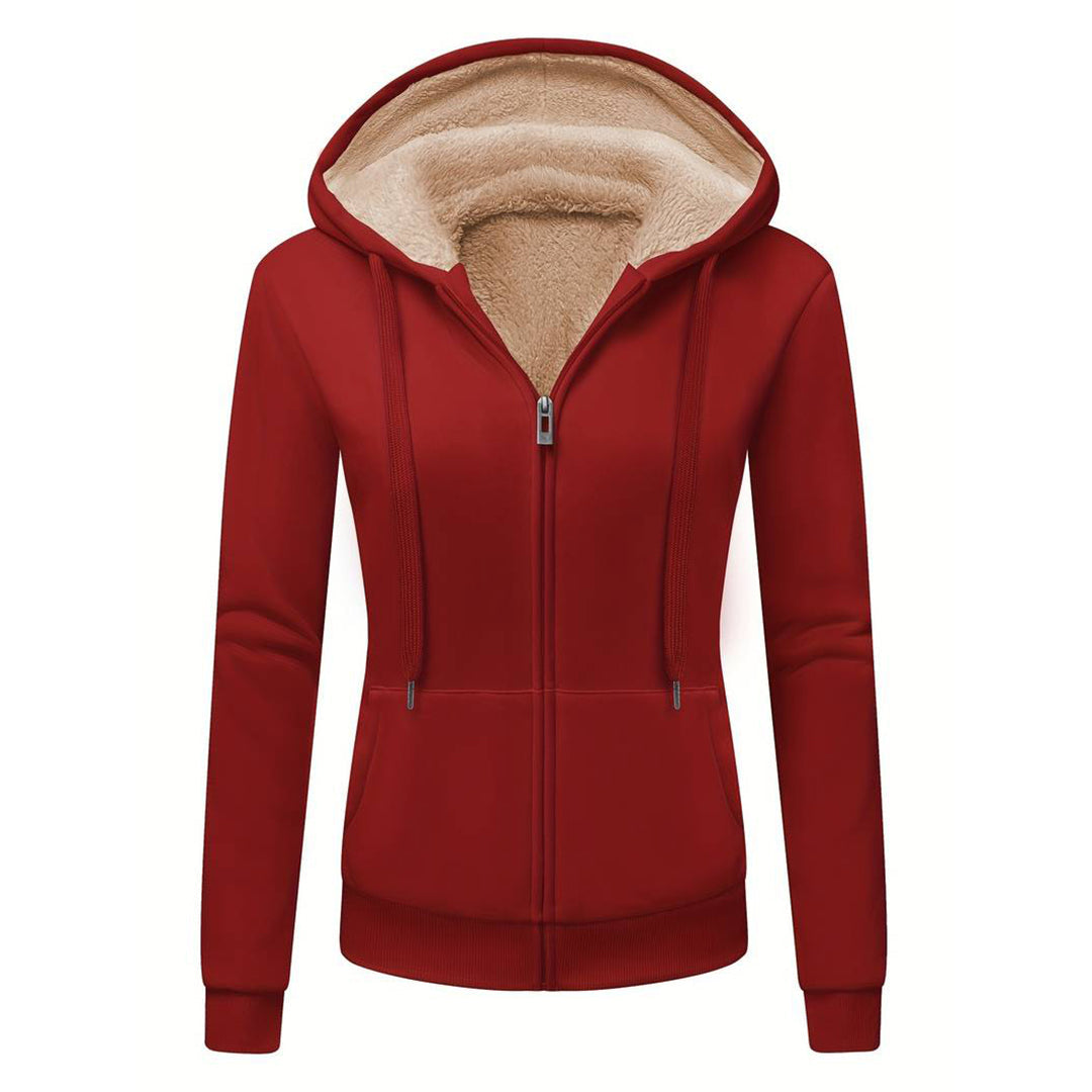 Bente | Elegant Dames Sweatshirt met Koordjes in de kleur Rood voor dames in Casual stijl geschikt voor alle seizoenen.