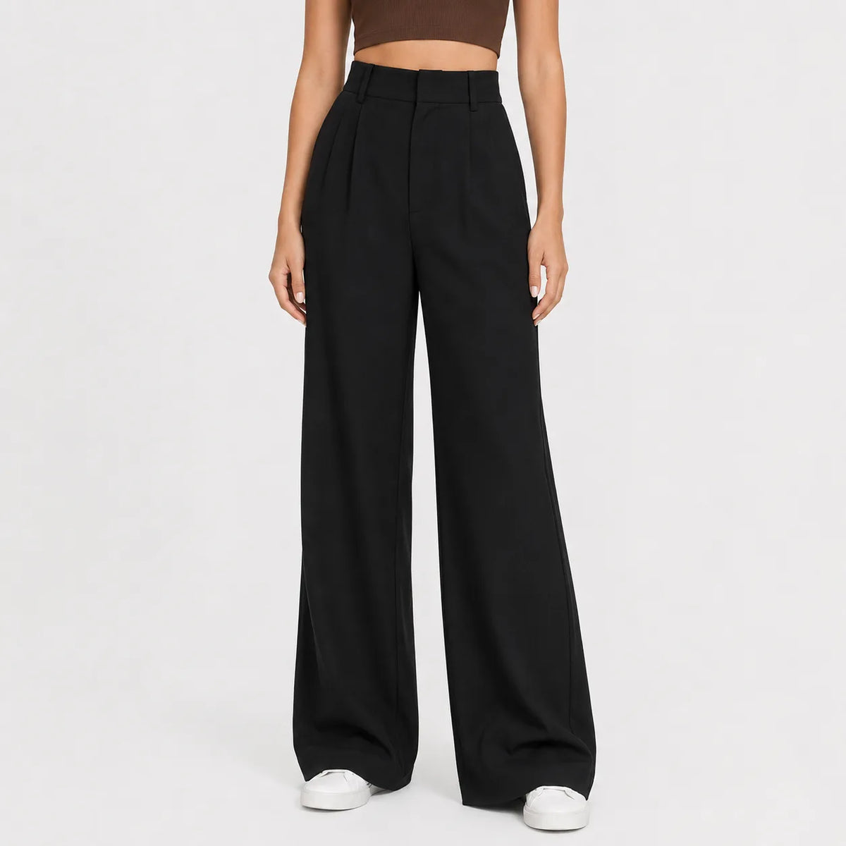 High waist wide leg pants