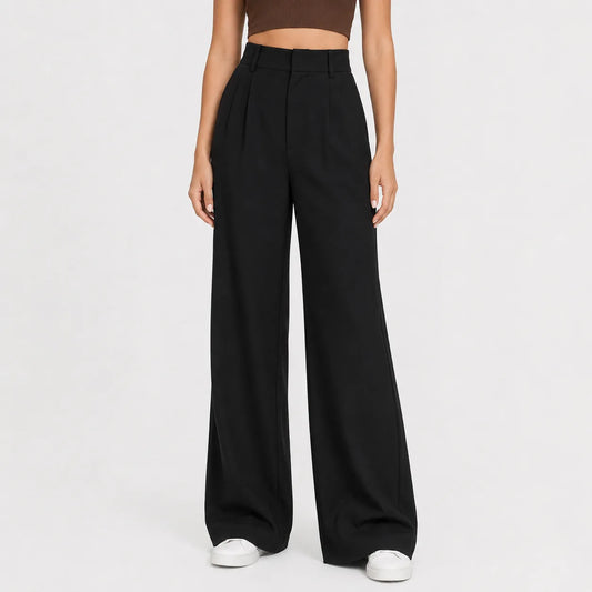 High waist wide leg pants