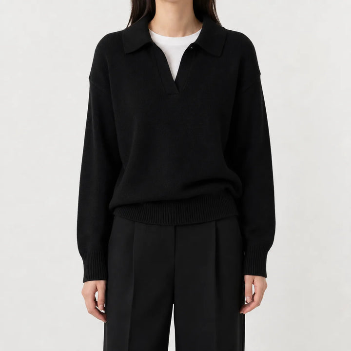 Sweater met V-hals en lange mouwen