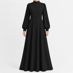 Lange jurk met hoge taille