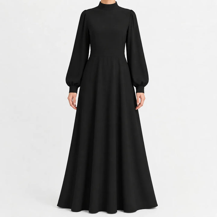 Lange jurk met hoge taille