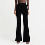 Bootcut broek met corduroy