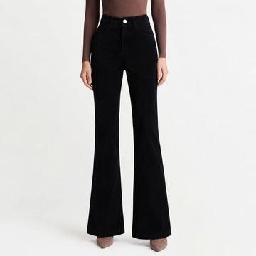 Bootcut broek met corduroy