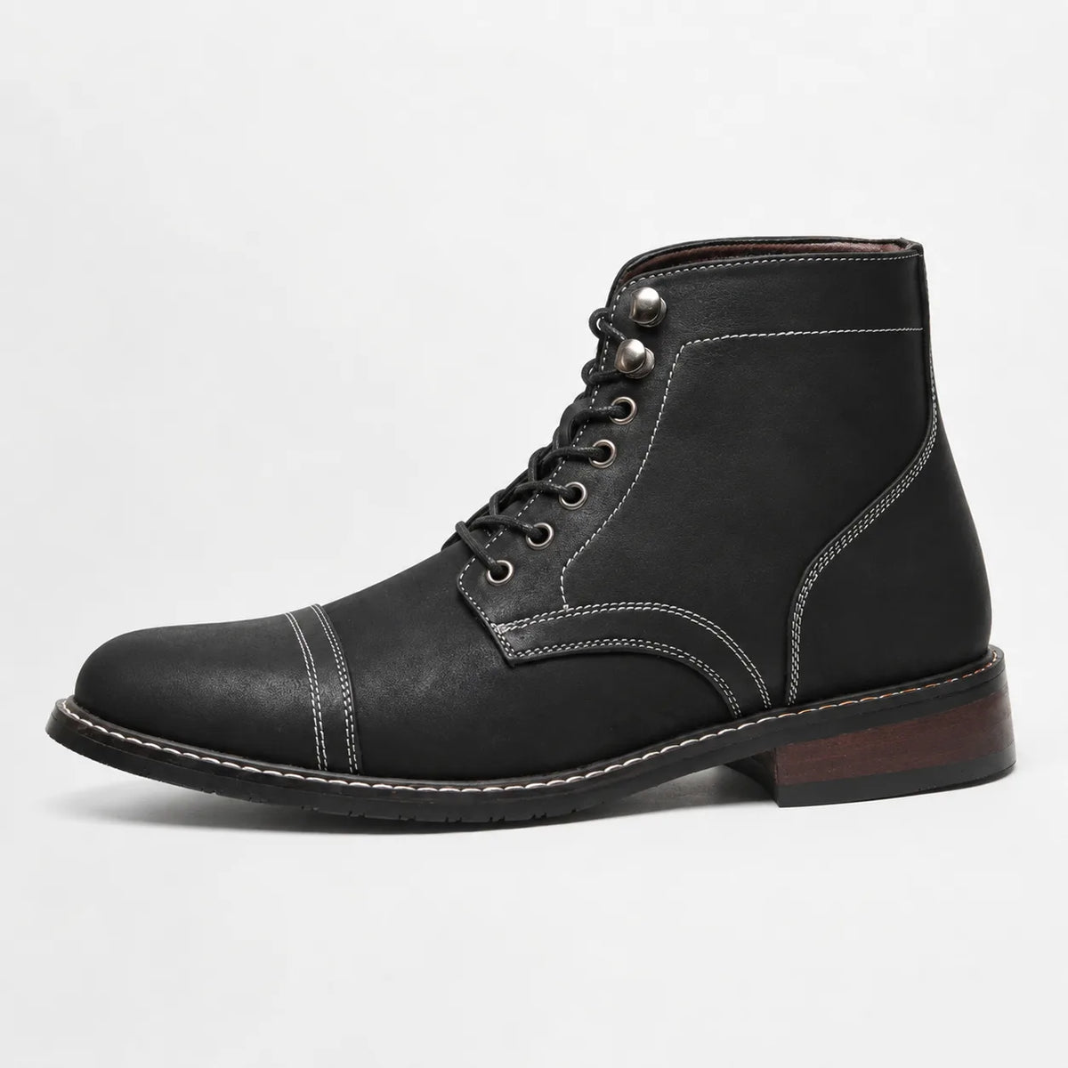 Veterschoenen boots met cap toe