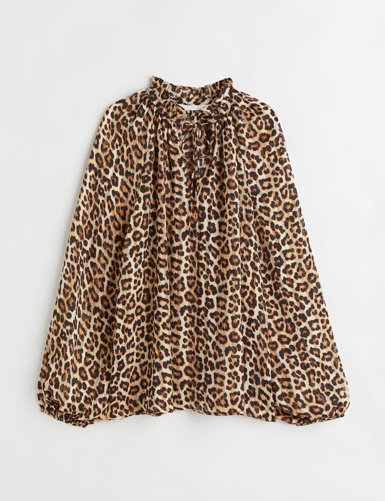 Blouse met luipaardprint in de kleur Luipaard voor dames in stijl ideaal voor de herfst.
