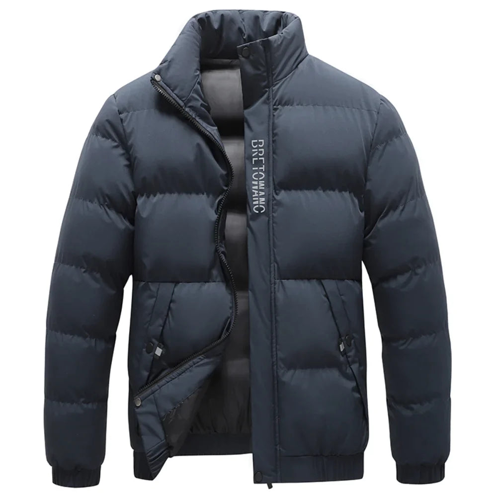 Boss | winterjas met kraag voor heren in de kleur Marineblauw voor heren in stijl ideaal voor de winter