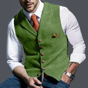 Boss | Zakelijk licht geruit gilet in de kleur Lichtgroen voor heren in Formal stijl geschikt voor alle seizoenen.