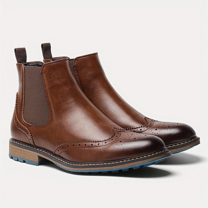 Chelsea boots met brogue detailing