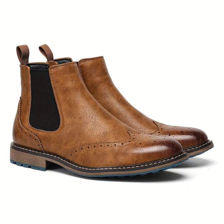 Chelsea boots met brogue detailing