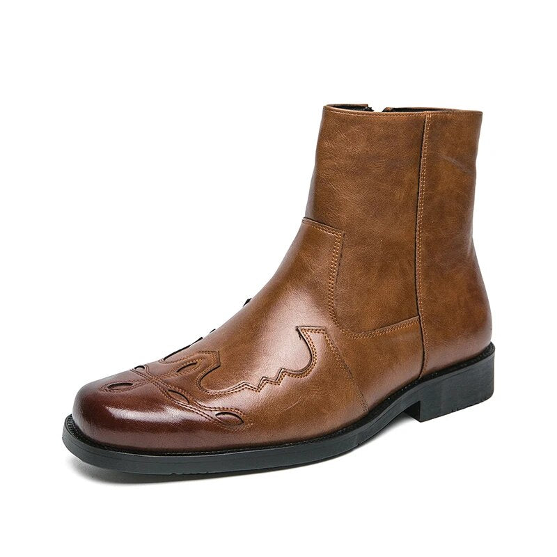 Bram | Klassieke cowboylaarzen heren. in de kleur Khaki voor heren in stijl ideaal voor de herfst.