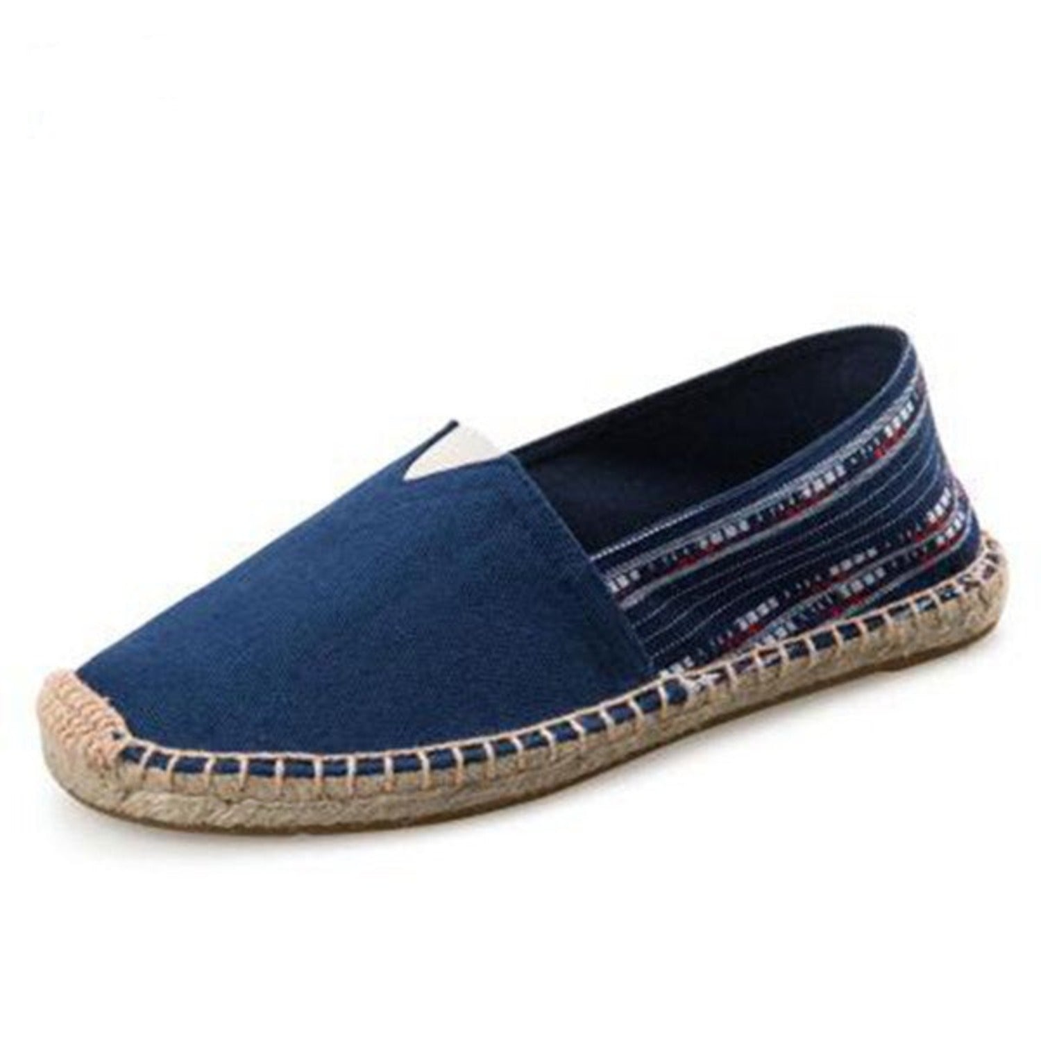 Britt | Retro canvas espadrilles in de kleur Blauw voor dames in Beach stijl ideaal voor de zomer.