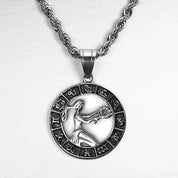 Bryan | Zilveren sterrenbeeld ketting in de kleur Virgo voor heren in stijl geschikt voor alle seizoenen.