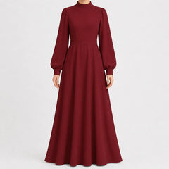 Lange jurk met hoge taille