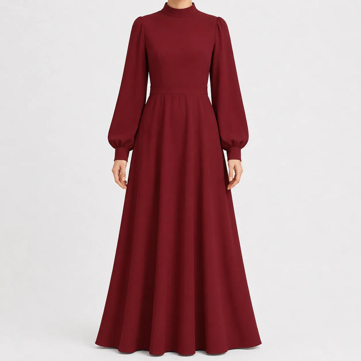 Lange jurk met hoge taille