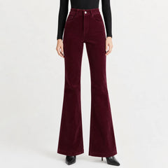 Bootcut broek met corduroy