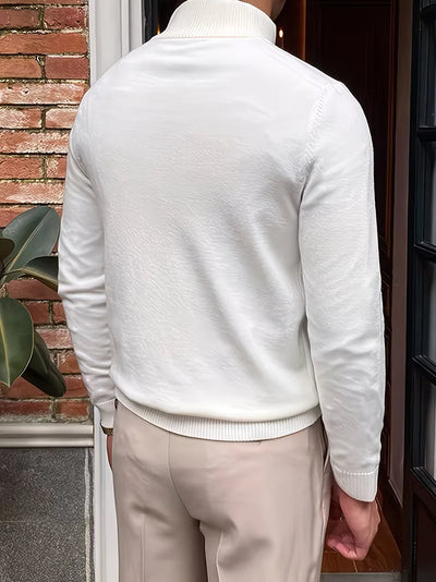 Trui met kraag en half-zip