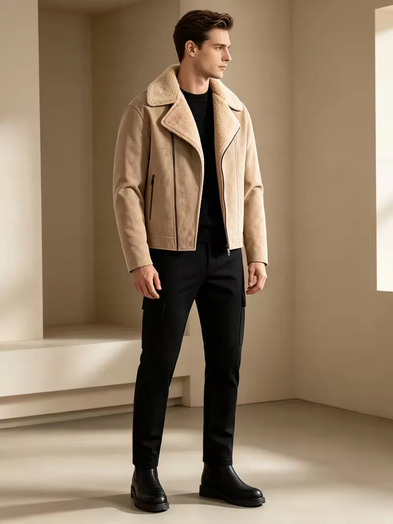 Leren jassen met asymmetrische rits