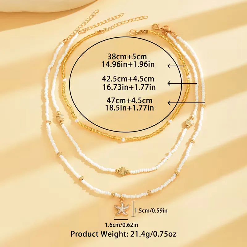 Ketting met schelp en ster