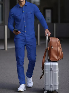 Lounge set met button-up cardigan