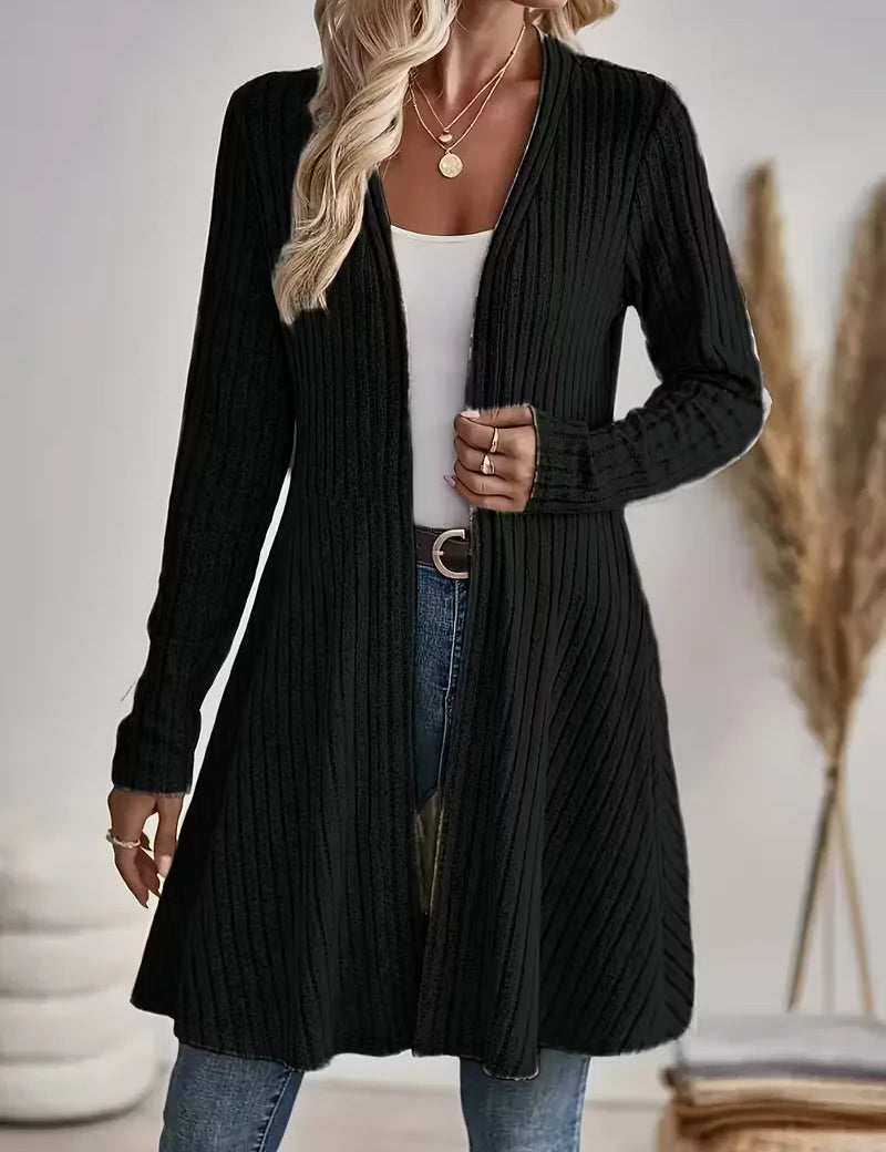 Zwarte cardigan met V-hals