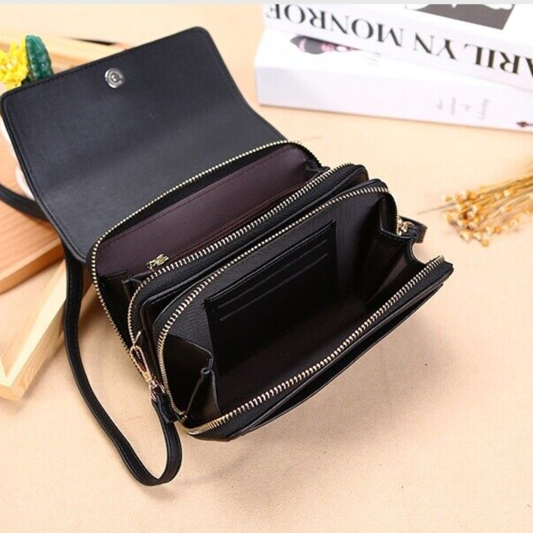 Cara Crossbody Tas | Multifunctioneel & Stijlvol in de kleur Zwart voor dames in stijl geschikt voor alle seizoenen.