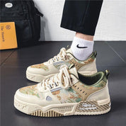 Cas | Trendy heren sneakers in diverse patronen in de kleur Bruin voor heren in stijl ideaal voor de winter
