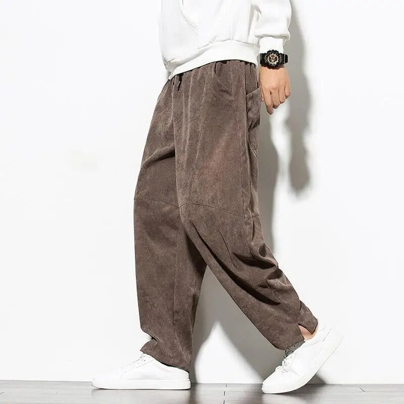 Casparus | Retro Corduroy broek met stijl in de kleur Bruin voor heren in stijl ideaal voor de herfst.