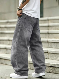 Loose fit jeans met meerdere zakken