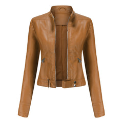 Celia | Elegante en luxe leren damesjas in de kleur Kameel voor dames in stijl ideaal voor de herfst.