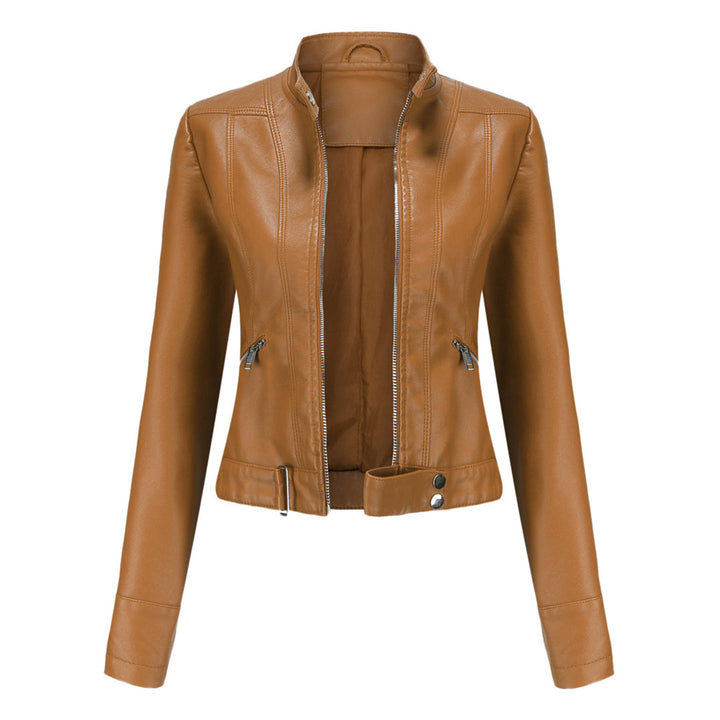 Celia | Elegante en luxe leren damesjas in de kleur Kameel voor dames in stijl ideaal voor de herfst.