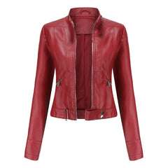 Celia | Elegante en luxe leren damesjas in de kleur Wijnrood voor dames in stijl ideaal voor de herfst.